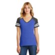 District Made Ladies' Game V-Neck Tee | https://www.bestnamebadges.com