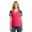 District Made Ladies' Game V-Neck Tee | https://www.bestnamebadges.com