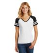 District Made Ladies' Game V-Neck Tee | https://www.bestnamebadges.com