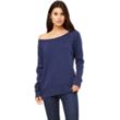 Bella + Canvas Ladies' Sponge Fleece Wide Neck Sweatshirt | https://www.bestnamebadges.com