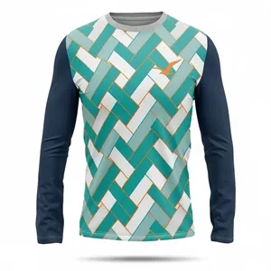 Sublimated 150G Short Hole Mesh Long Sleeve T-Shirt