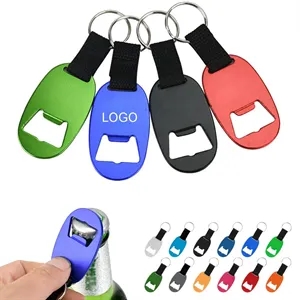 Oval Keychain with Bottle Opener