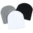 Value Knitted Stripe Beanie | https://www.bestnamebadges.com