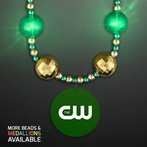 St. Patrick's Day Party Necklace with Green Medallion