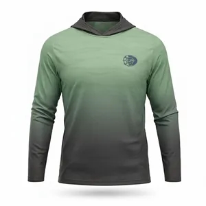 Full Color Poly Spandex Long Sleeve Hooded T-Shirt
