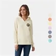 Coastal Color™ Ladies Garment-Dyed Hoodie | https://www.bestnamebadges.com