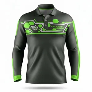Unisex Sublimated Long Sleeve Silk-Feel Polo 180G 