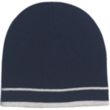Knit Beanie with Double Stripes | https://www.bestnamebadges.com