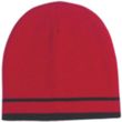 Knit Beanie with Double Stripes | https://www.bestnamebadges.com