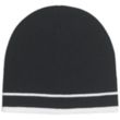 Knit Beanie with Double Stripes | https://www.bestnamebadges.com
