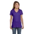 Hanes Ladies' 4.5 oz. Ringspun Cotton nano-T V-neck T-Shirt | https://www.bestnamebadges.com