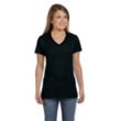 Hanes Ladies' 4.5 oz. Ringspun Cotton nano-T V-neck T-Shirt | https://www.bestnamebadges.com