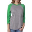 Next Level Unisex Triblend 3/4 Sleeve Raglan Tee | https://www.bestnamebadges.com