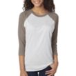 Next Level Unisex Triblend 3/4 Sleeve Raglan Tee | https://www.bestnamebadges.com