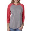 Next Level Unisex Triblend 3/4 Sleeve Raglan Tee | https://www.bestnamebadges.com