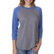 Next Level Unisex Triblend 3/4 Sleeve Raglan Tee | https://www.bestnamebadges.com