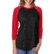 Next Level Unisex Triblend 3/4 Sleeve Raglan Tee | https://www.bestnamebadges.com