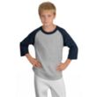 Sport-Tek Youth Colorblock Raglan Jersey - Dark/All | https://www.bestnamebadges.com