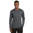 Sport-Tek Long Sleeve Heather Contender Tee | https://www.bestnamebadges.com