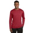Sport-Tek Long Sleeve Heather Contender Tee | https://www.bestnamebadges.com