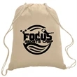 5.5 oz. Cotton Canvas Drawstring Cinch Backpack | https://www.bestnamebadges.com