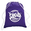 5.5 oz. Cotton Canvas Drawstring Cinch Backpack | https://www.bestnamebadges.com