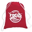 5.5 oz. Cotton Canvas Drawstring Cinch Backpack | https://www.bestnamebadges.com