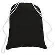 5.5 oz. Cotton Canvas Drawstring Cinch Backpack | https://www.bestnamebadges.com