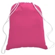 5.5 oz. Cotton Canvas Drawstring Cinch Backpack | https://www.bestnamebadges.com