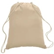 5.5 oz. Cotton Canvas Drawstring Cinch Backpack | https://www.bestnamebadges.com