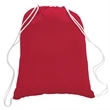 5.5 oz. Cotton Canvas Drawstring Cinch Backpack | https://www.bestnamebadges.com