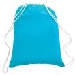 5.5 oz. Cotton Canvas Drawstring Cinch Backpack | https://www.bestnamebadges.com