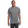 Sport-Tek Heather Colorblock Contender Tee - Dark/All | https://www.bestnamebadges.com