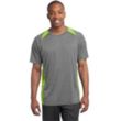 Sport-Tek Heather Colorblock Contender Tee - Dark/All | https://www.bestnamebadges.com