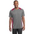 Sport-Tek Heather Colorblock Contender Tee - Dark/All | https://www.bestnamebadges.com