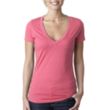 Next Level Women's CVC Deep V-Neck Tee | https://www.bestnamebadges.com