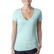 Next Level Women's CVC Deep V-Neck Tee | https://www.bestnamebadges.com