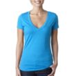Next Level Women's CVC Deep V-Neck Tee | https://www.bestnamebadges.com