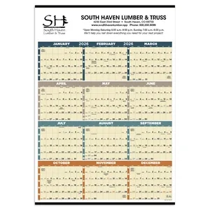 Triumph® Calendars Time Management Span-A-Year (Non-Lamin... | https://www.bestnamebadges.com