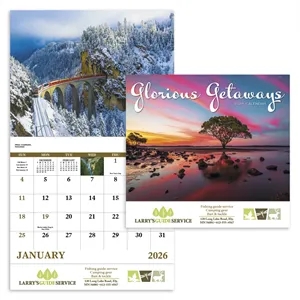 Good Value™ Glorious Getaways - Stapled Calendar | https://www.bestnamebadges.com