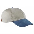 Adams 6-Panel Two-Tone Washed Pigment-Dyed Cap - Dark/All | https://www.bestnamebadges.com