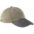 Adams 6-Panel Two-Tone Washed Pigment-Dyed Cap - Dark/All | https://www.bestnamebadges.com