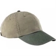 Adams 6-Panel Two-Tone Washed Pigment-Dyed Cap - Dark/All | https://www.bestnamebadges.com