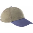 Adams 6-Panel Two-Tone Washed Pigment-Dyed Cap - Dark/All | https://www.bestnamebadges.com