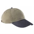 Adams 6-Panel Two-Tone Washed Pigment-Dyed Cap - Dark/All | https://www.bestnamebadges.com
