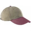 Adams 6-Panel Two-Tone Washed Pigment-Dyed Cap - Dark/All | https://www.bestnamebadges.com