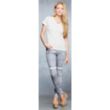 Anvil Ladies' Ringspun V-Neck T-Shirt - White | https://www.bestnamebadges.com