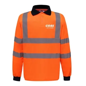 Safety Reflective Long Sleeve Polo Shirts