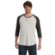 Alternative 3/4-Sleeve Raglan Henley - Dark/Colors | https://www.bestnamebadges.com