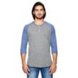 Alternative 3/4-Sleeve Raglan Henley - Dark/Colors | https://www.bestnamebadges.com